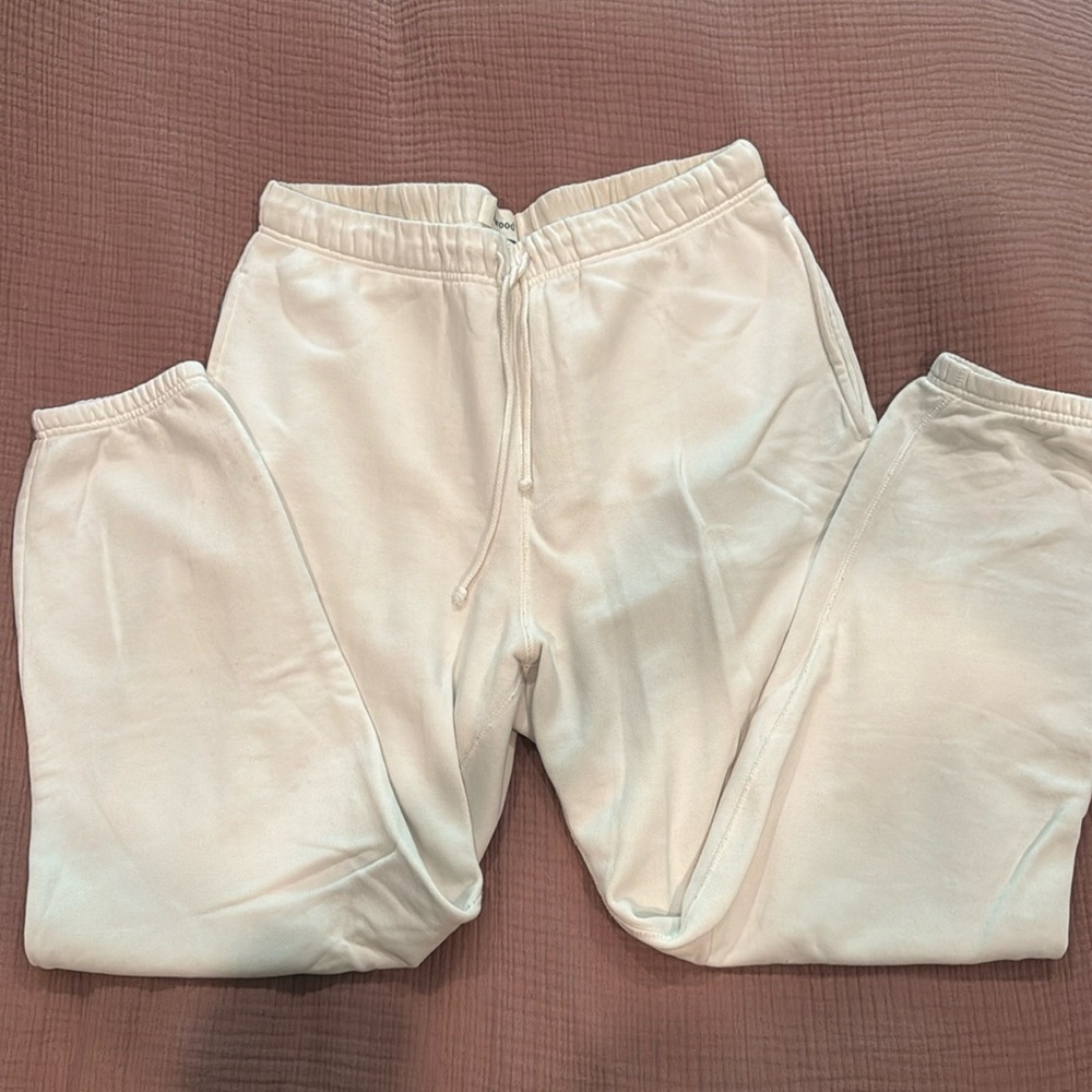 Large White Elwood Jogger Sweatpants